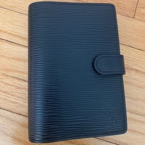 Louis Vuitton Black Leather Agenda Planner